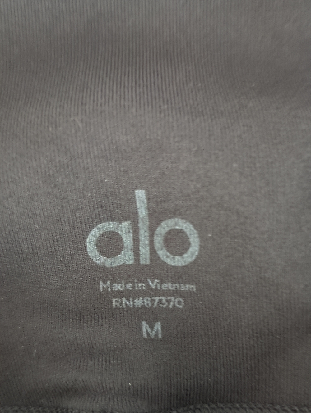 Alo Yoga Black Moto Leggings Size Medium M Mesh Details Pintuck Performance - Picture 2 of 12